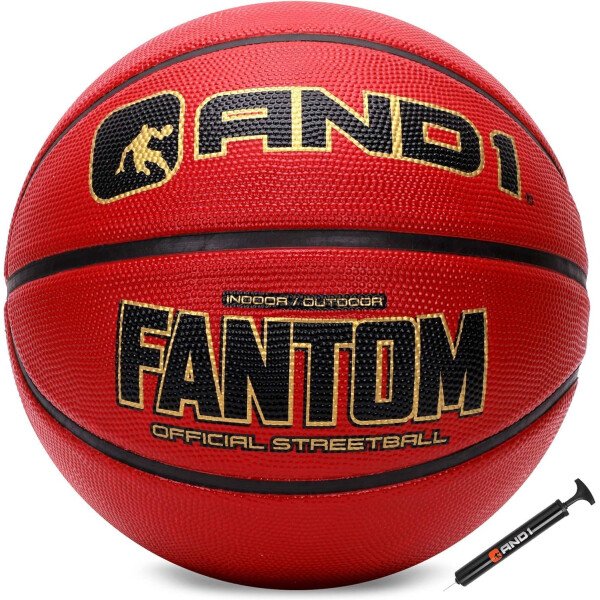 AND1 Fantom - Balón de baloncesto de goma, tamaño reglamentario oficial 7 (29.5 pulgadas), pelota de baloncesto de construcción de canal profundo, hecha para juegos de baloncesto en interiores y - Imagen 12
