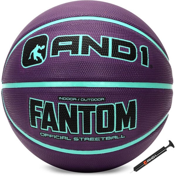 AND1 Fantom - Balón de baloncesto de goma, tamaño reglamentario oficial 7 (29.5 pulgadas), pelota de baloncesto de construcción de canal profundo, hecha para juegos de baloncesto en interiores y - Imagen 18