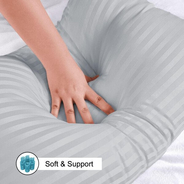 EIUE Hotel Collection - Almohadas de cama para dormir, paquete de 2 almohadas tamaño Queen, almohadas para dormir de lado y de espalda, almohadas rellenas de microfibra alternativa súper suaves, 20 x - Imagen 9