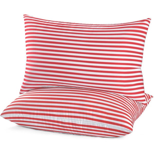 EIUE Hotel Collection - Almohadas de cama para dormir, paquete de 2 almohadas tamaño Queen, almohadas para dormir de lado y de espalda, almohadas rellenas de microfibra alternativa súper suaves, 20 x - Imagen 12