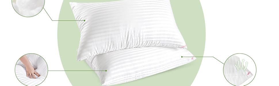 Tela y materiales de relleno para el núcleo de la almohada
