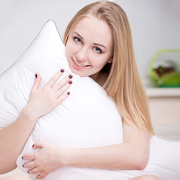 HIMOON Juego de 2 almohadas de cama para dormir, juego de 2 almohadas refrescantes de tamaño estándar, funda de microfibra de alta gama para personas que duermen de lado y boca arriba - Imagen 6