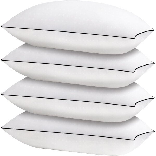 HIMOON Juego de 2 almohadas de cama para dormir, juego de 2 almohadas refrescantes de tamaño estándar, funda de microfibra de alta gama para personas que duermen de lado y boca arriba - Imagen 8