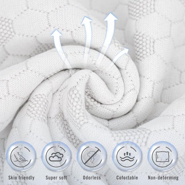 HIMOON Juego de 2 almohadas de cama para dormir, juego de 2 almohadas refrescantes de tamaño estándar, funda de microfibra de alta gama para personas que duermen de lado y boca arriba - Imagen 24