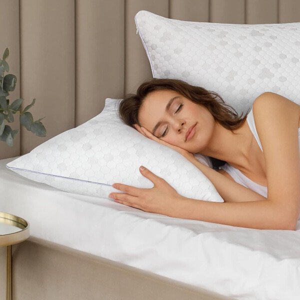 HIMOON Juego de 2 almohadas de cama para dormir, juego de 2 almohadas refrescantes de tamaño estándar, funda de microfibra de alta gama para personas que duermen de lado y boca arriba - Imagen 28