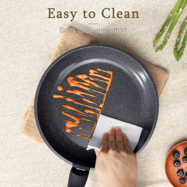 GiPP Ceramic Pots and Pans Set Non Stick, Nonstick Detachable Handle Cookware Sets, Healthy Non Toxic PFAS PFOA & PTFE Free, Dishwasher ＆Oven Safe, Induction Kitchen Pot and Pan, 21 Piece Cream - Imagen 16