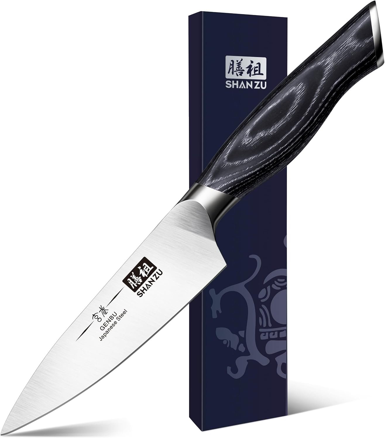 SHAN ZU - Juego de cuchillos para cocina con bloque, juego de cuchillos de cocina japoneses de acero súper con bloque extraíble y mango ergonómico K133, serie Black Tortoise Genbu - Imagen 43