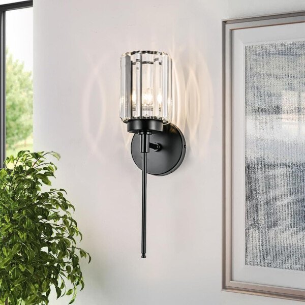 Moderna lámpara de tocador de baño de cristal de 3 luces de latón para pared, sobre espejo, iluminación de tocador negra y dorada para baño, pantalla cuadrada, aplique de pared de latón - Imagen 28