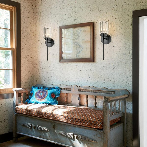 Moderna lámpara de tocador de baño de cristal de 3 luces de latón para pared, sobre espejo, iluminación de tocador negra y dorada para baño, pantalla cuadrada, aplique de pared de latón - Imagen 34