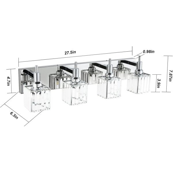 Moderna lámpara de tocador de baño de cristal de 3 luces de latón para pared, sobre espejo, iluminación de tocador negra y dorada para baño, pantalla cuadrada, aplique de pared de latón - Imagen 68