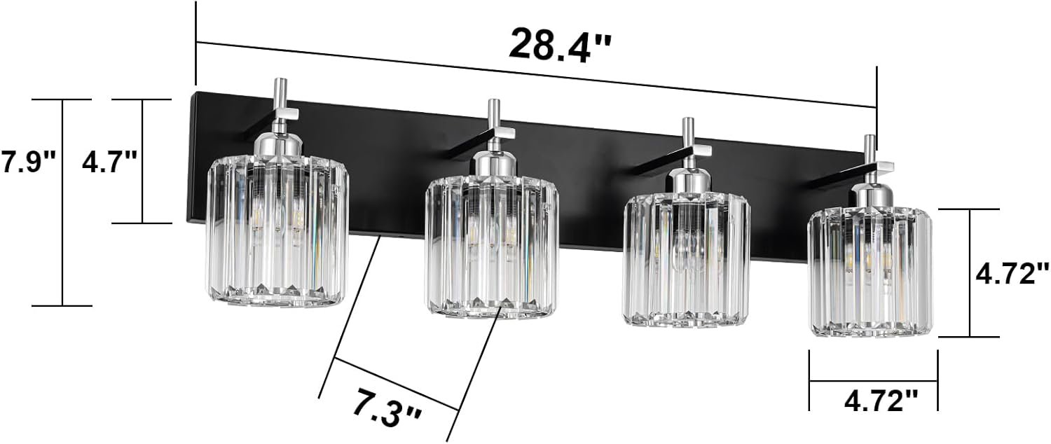 Moderna lámpara de tocador de baño de cristal de 3 luces de latón para pared, sobre espejo, iluminación de tocador negra y dorada para baño, pantalla cuadrada, aplique de pared de latón - Imagen 83