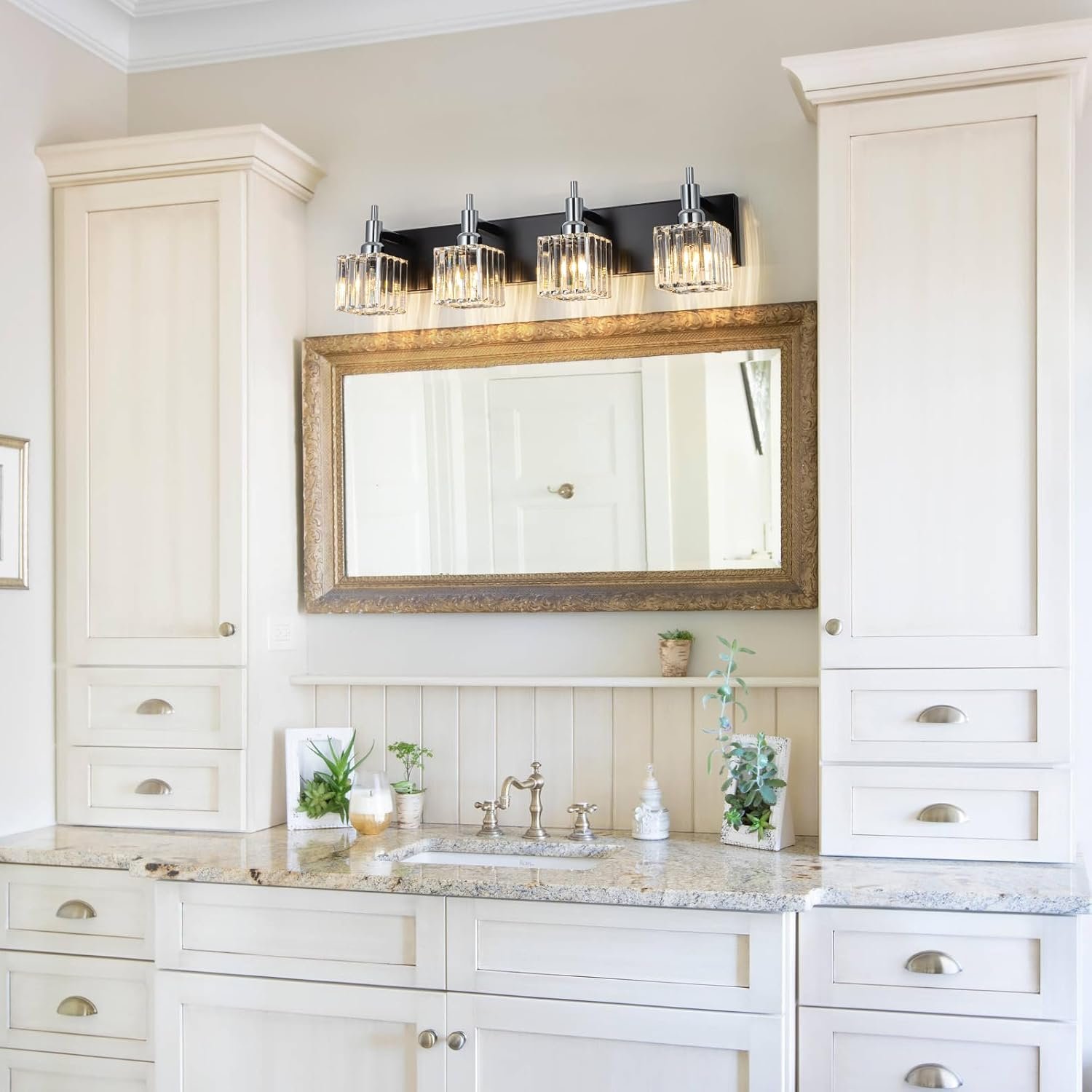 Moderna lámpara de tocador de baño de cristal de 3 luces de latón para pared, sobre espejo, iluminación de tocador negra y dorada para baño, pantalla cuadrada, aplique de pared de latón - Imagen 114