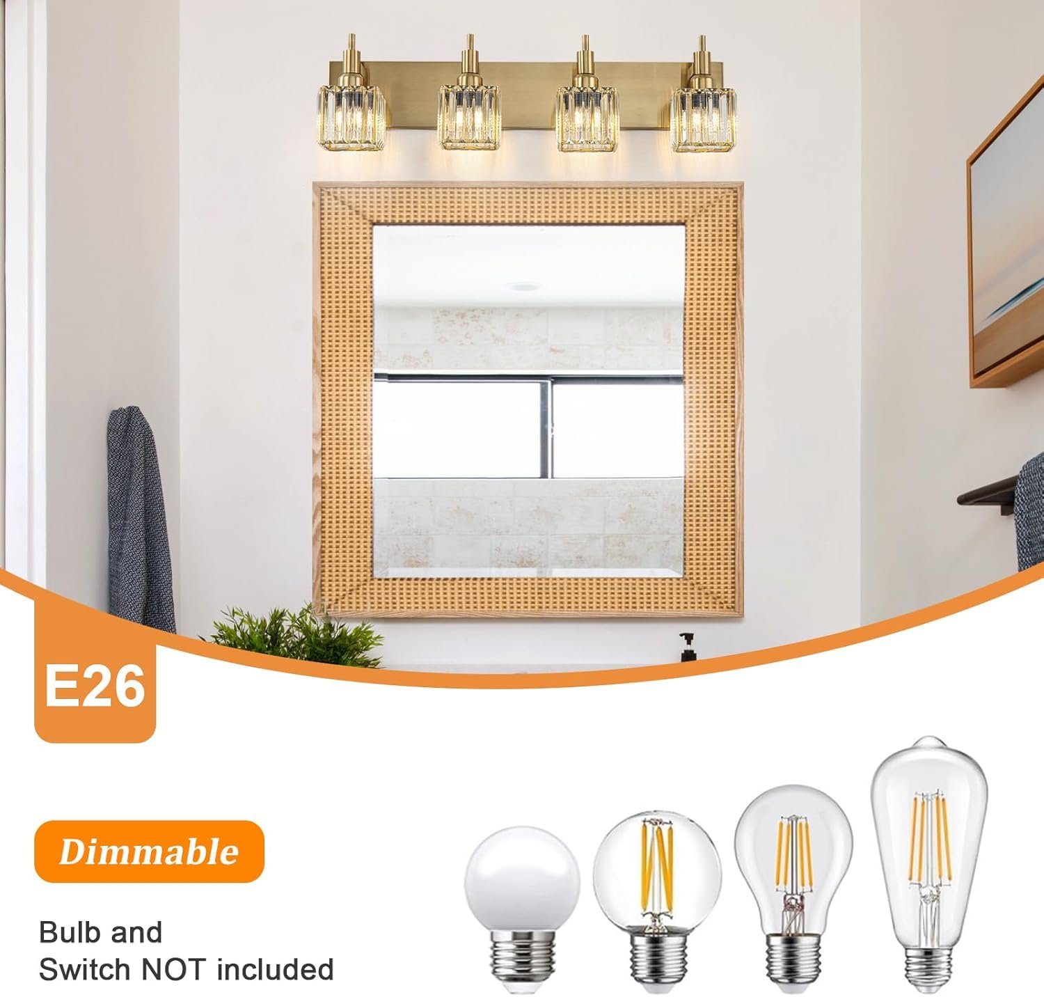 Moderna lámpara de tocador de baño de cristal de 3 luces de latón para pared, sobre espejo, iluminación de tocador negra y dorada para baño, pantalla cuadrada, aplique de pared de latón - Imagen 174