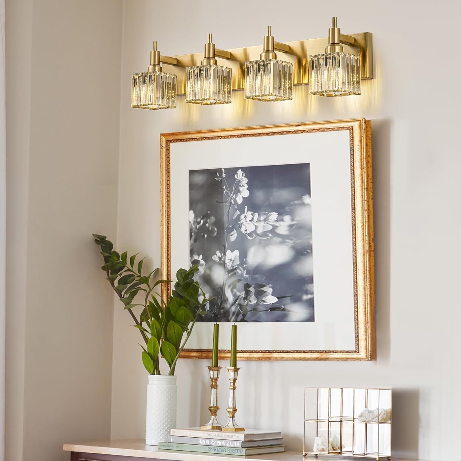 Moderna lámpara de tocador de baño de cristal de 3 luces de latón para pared, sobre espejo, iluminación de tocador negra y dorada para baño, pantalla cuadrada, aplique de pared de latón - Imagen 177