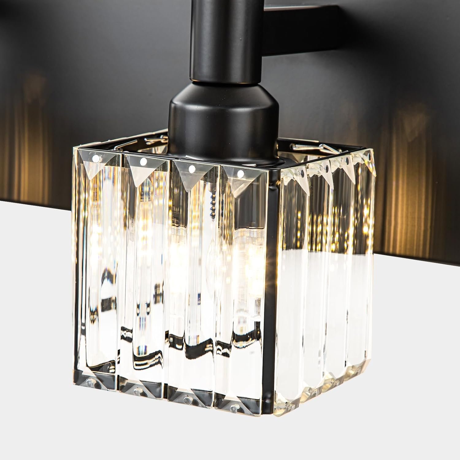 Moderna lámpara de tocador de baño de cristal de 3 luces de latón para pared, sobre espejo, iluminación de tocador negra y dorada para baño, pantalla cuadrada, aplique de pared de latón - Imagen 189