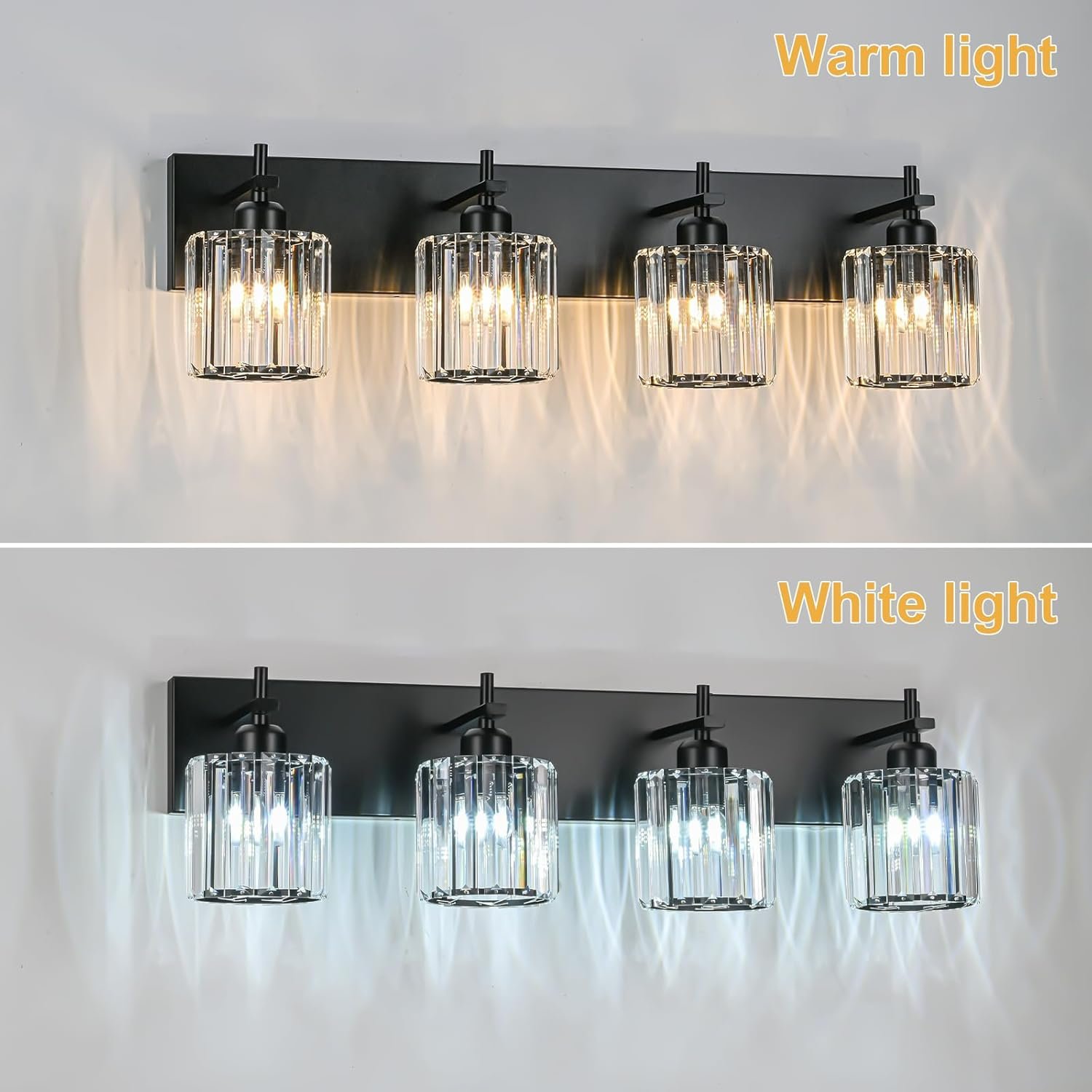 Moderna lámpara de tocador de baño de cristal de 3 luces de latón para pared, sobre espejo, iluminación de tocador negra y dorada para baño, pantalla cuadrada, aplique de pared de latón - Imagen 244