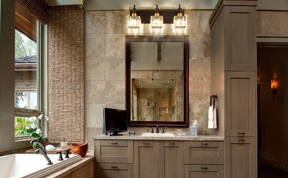 Black Modern Bathroom Vanity Light
