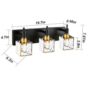 Matte Black Bathroom Wall Light Fixture