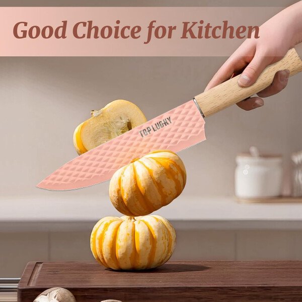Juego de cuchillos de cocina de 12 piezas con bloque de cuchillos en el cajón, juego de cuchillos de acero inoxidable con 6 cuchillos de carne, revestimiento antiadherente ultra afilado, juego de - Image 14