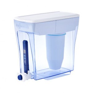ZeroWater Dispensador de Filtro de Agua de 5 Etapas Listo para Vertir de 20 tazas 0 TDS para mejorar el sabor del agua del grifo - Certificación NSF para reducir el plomo, el cromo y el PFOA/PFOS