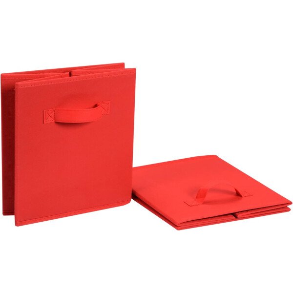 Amazon Basics - Cestos plegables de tela para almacenar, organizadores con asas, 10.5 x 10.5 x 11 pulgadas, color gris, paquete de 6 - Image 15