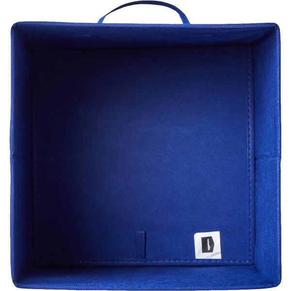 Amazon Basics - Cestos plegables de tela para almacenar, organizadores con asas, 10.5 x 10.5 x 11 pulgadas, color gris, paquete de 6 - Image 24