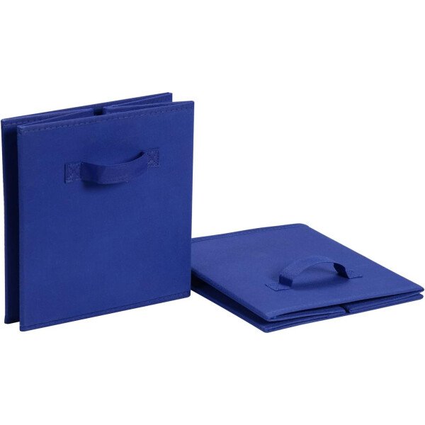 Amazon Basics - Cestos plegables de tela para almacenar, organizadores con asas, 10.5 x 10.5 x 11 pulgadas, color gris, paquete de 6 - Image 25