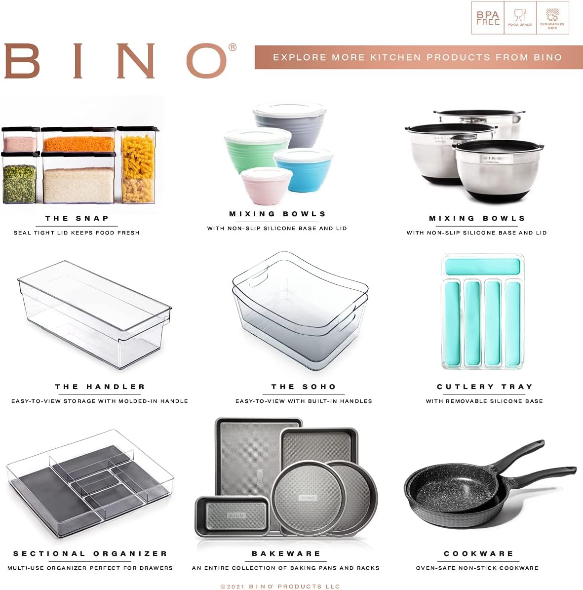 BINO - Bandeja organizadora para cubiertos (5 ranuras) - Imagen 6