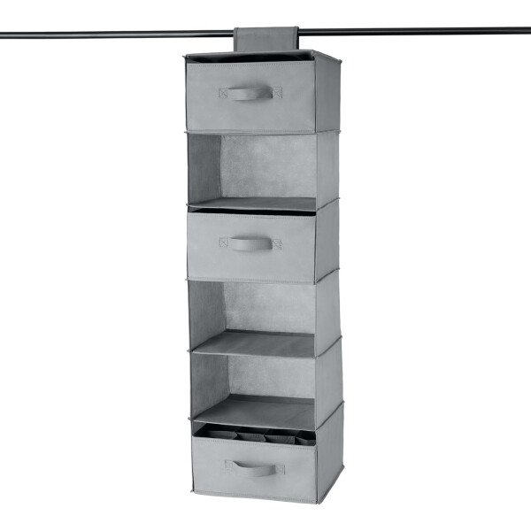 Amazon Basics - Organizador de almacenamiento de 6 niveles para colgar en el armario con cajones extraíbles - Imagen 5