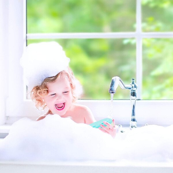 Esponja de baño suave para ducha, esponja suave y calmante para el cuerpo, esponja de ducha para mujeres, hombres y niños, multicolor - Image 7