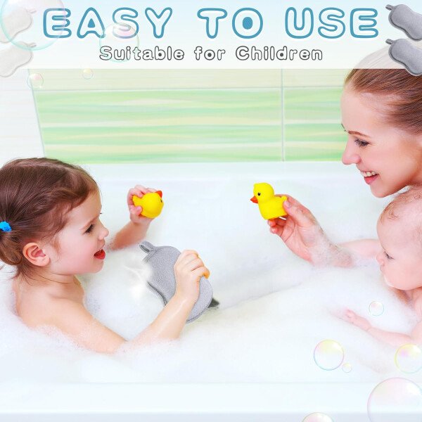 Tatuo Esponja de baño para bebé, 4 piezas, esponja de algodón suave y absorbente para niños, bebés, hombres y mujeres (rojo, morado, verde, azul) - Imagen 33