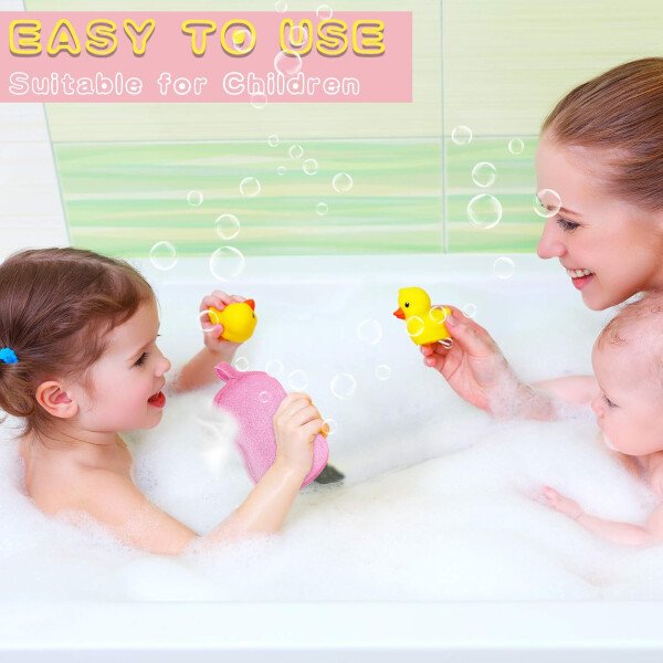 Tatuo Esponja de baño para bebé, 4 piezas, esponja de algodón suave y absorbente para niños, bebés, hombres y mujeres (rojo, morado, verde, azul) - Imagen 37
