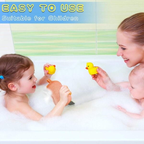 Tatuo Esponja de baño para bebé, 4 piezas, esponja de algodón suave y absorbente para niños, bebés, hombres y mujeres (rojo, morado, verde, azul) - Imagen 44