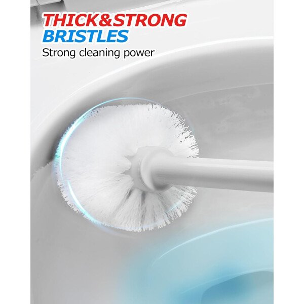 FORASTO- Juego de desatascador y cepillo para inodoro 2 en 1, desatascador con mango alargado, herramientas de limpieza para baño, suministros de limpieza para baño - Imagen 11