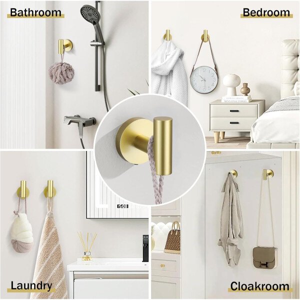 Toallero de níquel cepillado, juego de accesorios de baño, soporte de papel higiénico mejorado de 5 piezas con juego de estantes, toalleros de 23.6 pulgadas para toallero de baño montado en la pared - Image 12