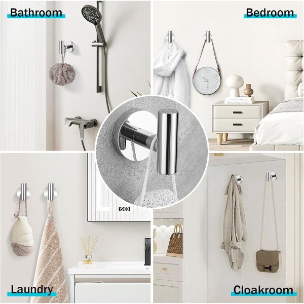 Toallero de níquel cepillado, juego de accesorios de baño, soporte de papel higiénico mejorado de 5 piezas con juego de estantes, toalleros de 23.6 pulgadas para toallero de baño montado en la pared - Image 42