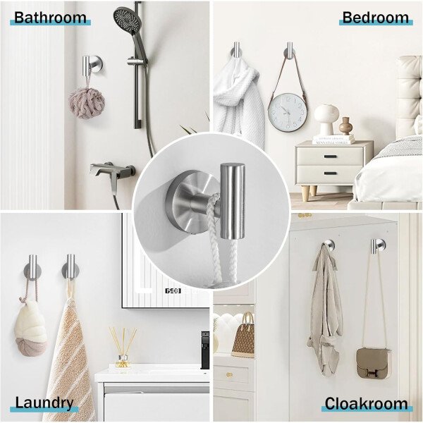 Toallero de níquel cepillado, juego de accesorios de baño, soporte de papel higiénico mejorado de 5 piezas con juego de estantes, toalleros de 23.6 pulgadas para toallero de baño montado en la pared - Image 53