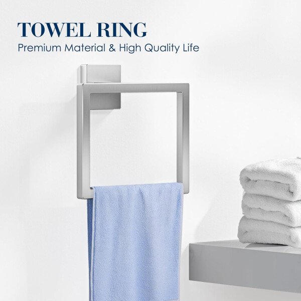 Juego de 7 toalleros para baño, SUS304 negro mate, accesorios de baño negros de acero inoxidable, montaje en pared de acero inoxidable, juego de barra de toallas de baño - Image 12