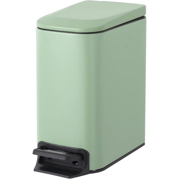 Cesun Cubo de basura pequeño para baño con tapa, cierre suave, pedal escalonado, cubo de basura de acero inoxidable de 6 litros/1.6 galones con cubo interior extraíble, acabado antihuellas (negro - Image 25