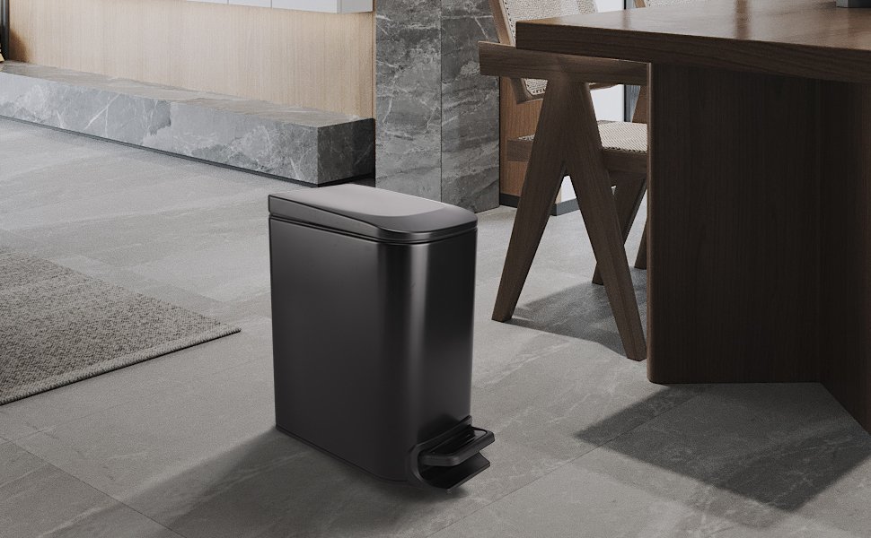 papelera cubo de basura basura con tapa cuarto de baño oficina casa