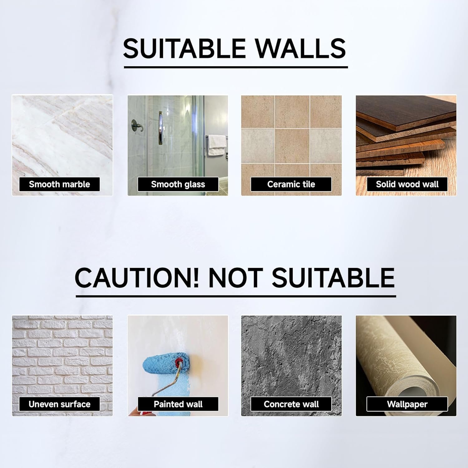 DELITON Ganchos adhesivos – Paquete de 4 ganchos de pared para toallas/abrigos, para baño o cocina (negro mate, acero inoxidable) - Imagen 14