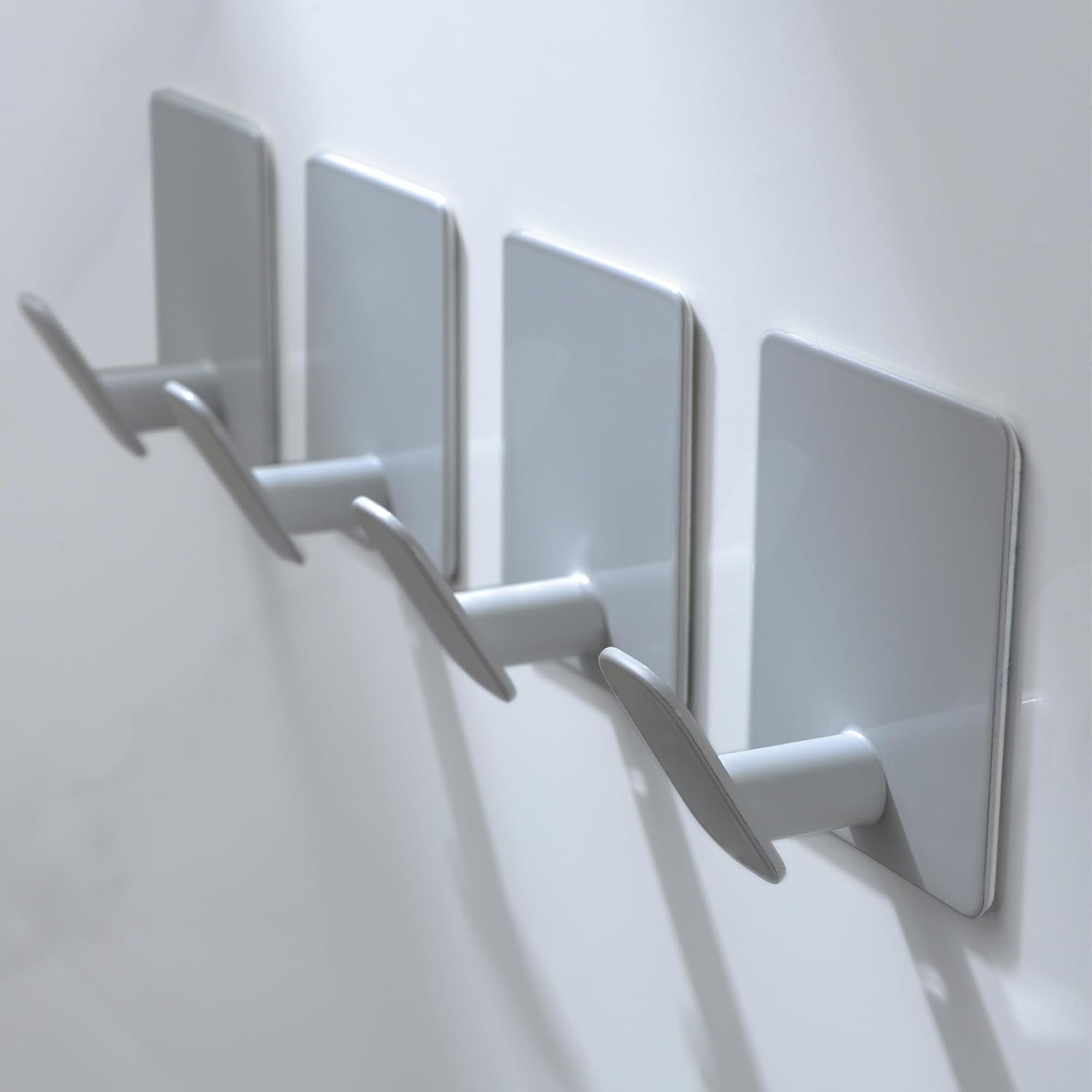 DELITON Ganchos adhesivos – Paquete de 4 ganchos de pared para toallas/abrigos, para baño o cocina (negro mate, acero inoxidable) - Imagen 16