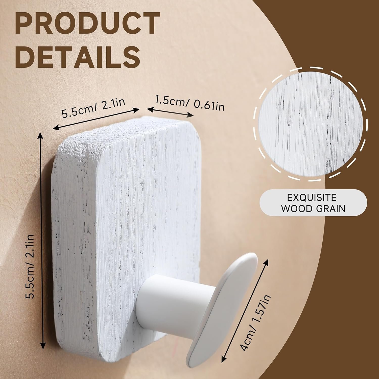 DELITON Ganchos adhesivos – Paquete de 4 ganchos de pared para toallas/abrigos, para baño o cocina (negro mate, acero inoxidable) - Imagen 23