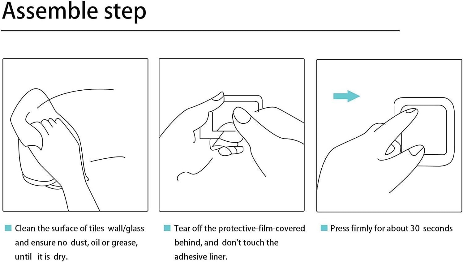 DELITON Ganchos adhesivos – Paquete de 4 ganchos de pared para toallas/abrigos, para baño o cocina (negro mate, acero inoxidable) - Imagen 50