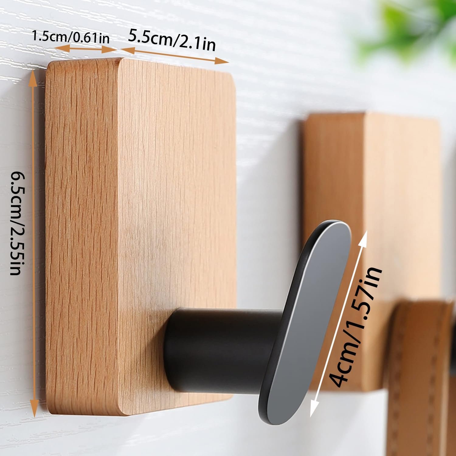DELITON Ganchos adhesivos – Paquete de 4 ganchos de pared para toallas/abrigos, para baño o cocina (negro mate, acero inoxidable) - Imagen 83