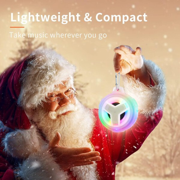 EBODA Altavoz de ducha Bluetooth, altavoces Bluetooth portátiles, altavoz inalámbrico impermeable IP67 con luz LED, flotante, 2000 mAh, estéreo inalámbrico verdadero para kayak, playa, regalos unisex - Imagen 13