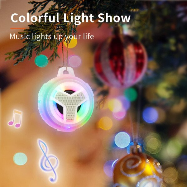 EBODA Altavoz de ducha Bluetooth, altavoces Bluetooth portátiles, altavoz inalámbrico impermeable IP67 con luz LED, flotante, 2000 mAh, estéreo inalámbrico verdadero para kayak, playa, regalos unisex - Imagen 16