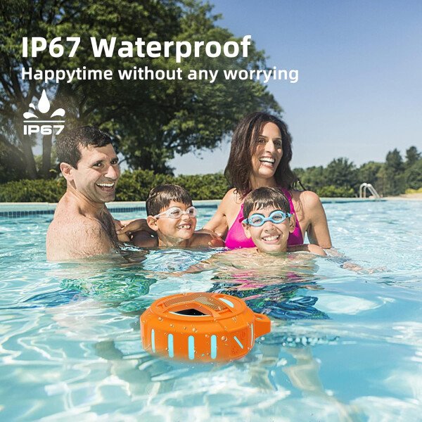 EBODA Altavoz de ducha Bluetooth, altavoces Bluetooth portátiles, altavoz inalámbrico impermeable IP67 con luz LED, flotante, 2000 mAh, estéreo inalámbrico verdadero para kayak, playa, regalos unisex - Imagen 25