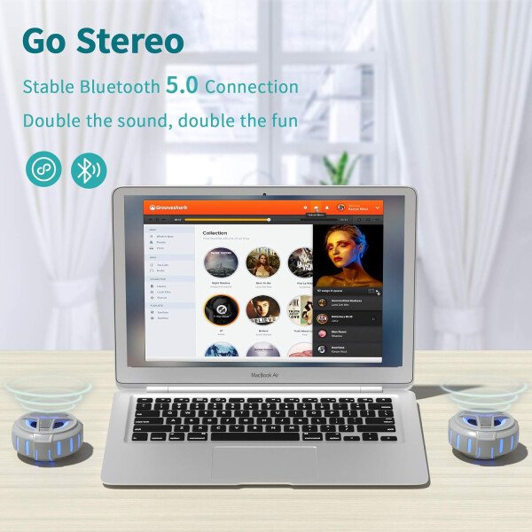 EBODA Altavoz de ducha Bluetooth, altavoces Bluetooth portátiles, altavoz inalámbrico impermeable IP67 con luz LED, flotante, 2000 mAh, estéreo inalámbrico verdadero para kayak, playa, regalos unisex - Imagen 31