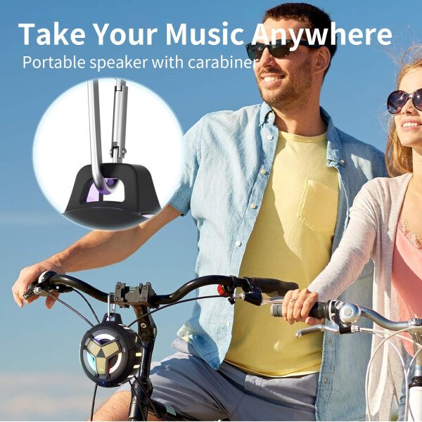 EBODA Altavoz de ducha Bluetooth, altavoces Bluetooth portátiles, altavoz inalámbrico impermeable IP67 con luz LED, flotante, 2000 mAh, estéreo inalámbrico verdadero para kayak, playa, regalos unisex - Imagen 44